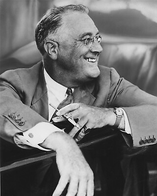 #ad Franklin Delano Roosevelt FDR Smiling 8 x 10 Photo Picture Photograph bt2