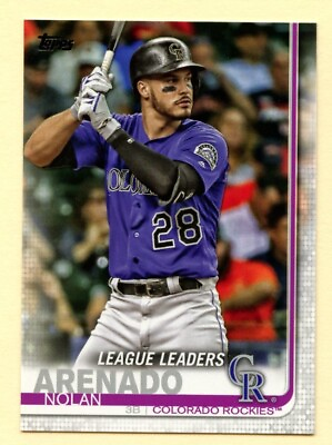 #ad 2019 Topps Series 1 Home Runs Leaders Nolan Arenado baseball card #70 Rockies