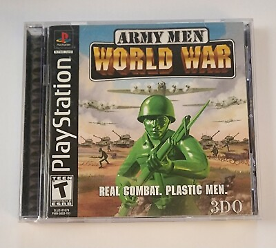 #ad Army Men: World War Playstation PS1 TESTED Complete CIB
