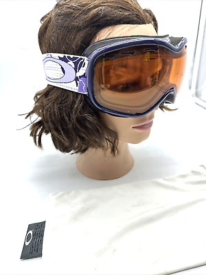 #ad Oakley Youth Women’s Ski Snowboard Goggles Purple Orange Lens Bag READ