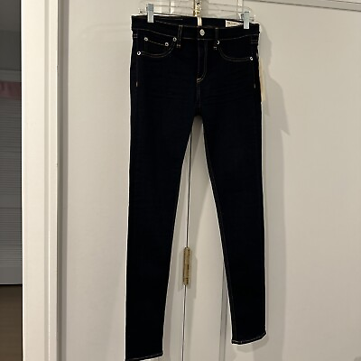 #ad NWT RAG amp; BONE Stretchy Skinny Mid Rise Jeans Size 29 In Soft Harrow Wash