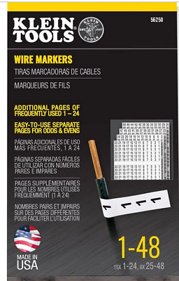 #ad Klein Wire Marker Book 1 48 56250