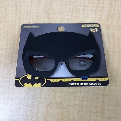 #ad DC Comics Batman SunStaches Kids Sunglasses UV400 Protect One Size Fits Most