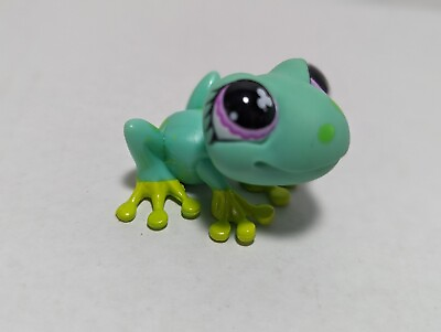 #ad Littlest Pet Shop Authentic #479 Frog Purple Clover Eyes Green Feet Dot Nose