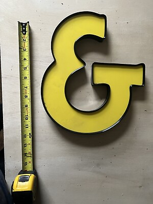 #ad Sign Letter amp; Yellow With Black Trim. About 12”