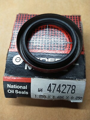 #ad National 474278 Oil Seal 1.250quot; x 1.686quot; x .250quot; Double Lip with Inner Spring