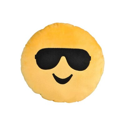 #ad Sunglasses Smile Yellow Emoji Pillow Smiley Plush Cushion Cell Phone Emoticon