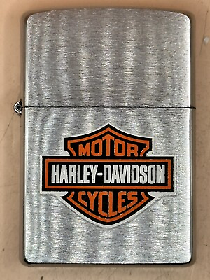#ad Vintage 2004 Harley Bar amp; Shield Chrome Zippo Lighter