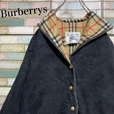 #ad 90#x27;S Wool Coat Burberry Check One Point Embroidery Logo