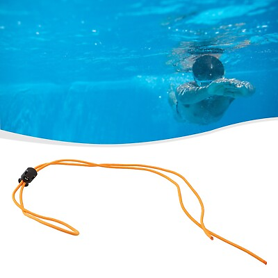 #ad Secure and Comfortable Elastic Rubber Swim Glasses Strap with Cord Locks 114cm