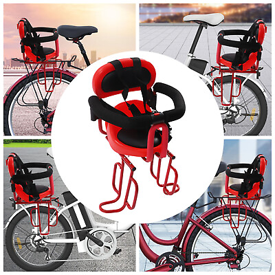 #ad Kids Bicycle Rear Baby Seat Bike for Child Carrier Rack Mounted with Handrail
