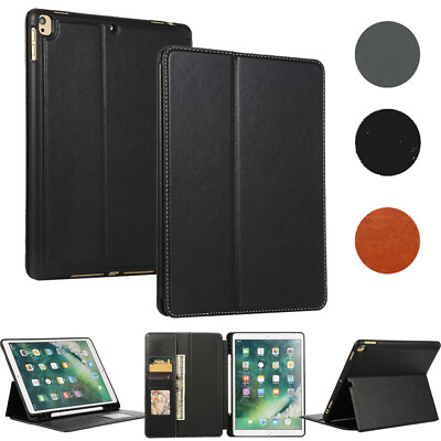 #ad Leather Smart Card Wallet Flip Case Cover For iPad 5 6th Air 1 2 Pro 9.7quot;Pro 11quot;