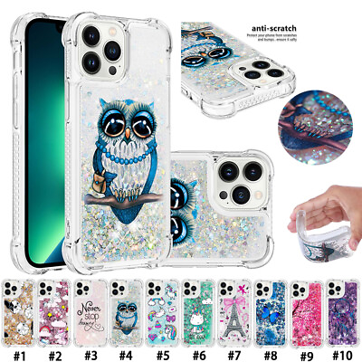 #ad Fashion Pattern Glitter Case Cover For iPhone 15 Pro Max 14 13 Pro 12 11 XR 6s