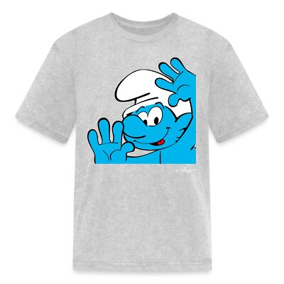 #ad Cheerful Jokey Smurf Happy Wave Design Kids#x27; T Shirt