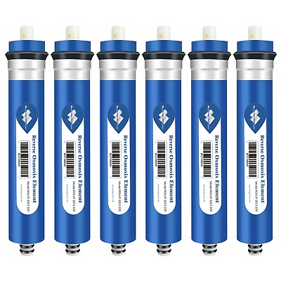 #ad 6 Pack 50 75 100 GPD RO Membrane Reverse Osmosis System Water Filter Replacement
