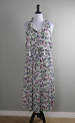 #ad TORRID NWT $89 Midi Wash Gauze Tiered Lined Tassel Floral Dress Size 5 US 5X