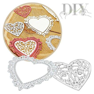 #ad Lace Heart Metal Cutting Dies Mold Scrapbooking Embossing Craft Decor Gift3