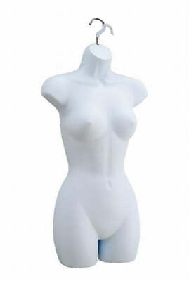#ad Ladies Hanging Torso Form White