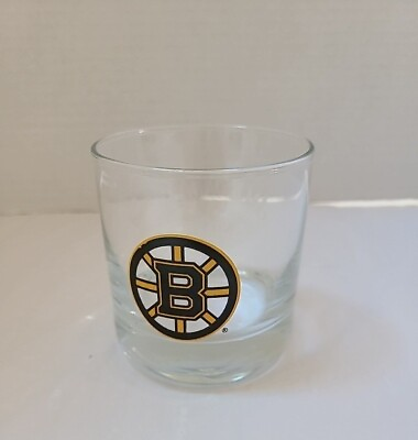 #ad Boston Bruins Jack Daniels Whiskey Rocks Glass 8 oz
