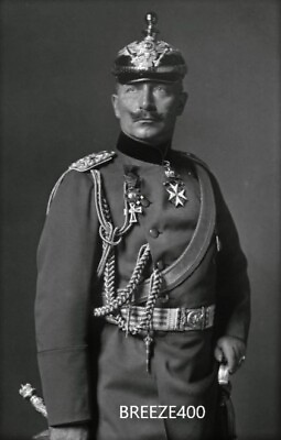 #ad WW I PHOTO GERMAN EMPEROR KAISER WILHELM II 4X6 Bamp;W Photo Reprint