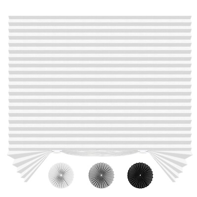 #ad SEEYE Light Filtering Temporary Blinds Cordless Shades Fabric Pleated Fabric ...