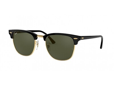 #ad Ray Ban Sunglasses RB3016F CLUBMASTER W0365 Black green Unisex