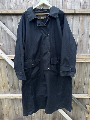 #ad Outback Trading Company Oilskin Low Rider Duster Jacket Men#x27;s XL Waxed Canvas