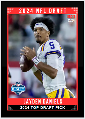 #ad 2023 Jayden Daniels Future Stars NFL Top Draft Picks Rookie Card #1 2024