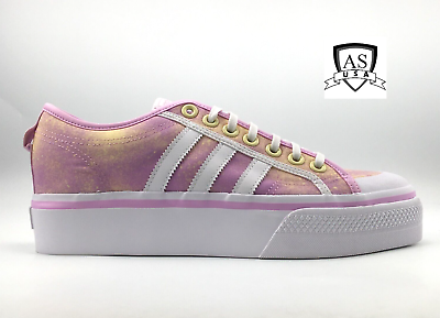 #ad adidas Nizza Platform Womens Shoes Size 8.5 10 Canvas Sneakers Pink GY9476