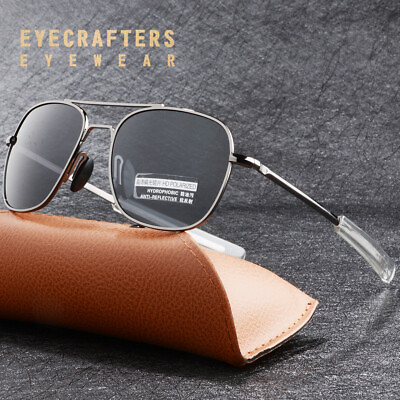 #ad Fashion Gun Metal Sunglasses Premium Military Pilot Mens Polarized Sunglasses $13.99