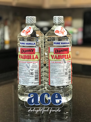 #ad Two 2 Danncy Pure Mexican Vanilla Extract White Color 1 Liter each
