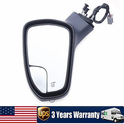 #ad Power Mirror Left Driver Side For 2013 2016 Ford Fusion Manual Fold Paintable