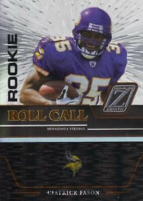 #ad 2005 Zenith Rookie Roll Call Silver #RC9 Ciatrick Fason RC Minnesota Vikings