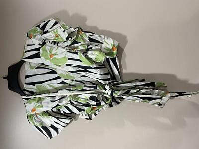 #ad $168 Jill Stuart Size S Womens Printed Wrap Top A68 $9.99
