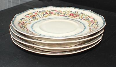 #ad Vintage CH FIELD HAVILAND LIMOGES Fine China TROUNVILLE Pattern 4 Saucers