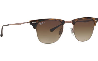 #ad Ray Ban Clubmaster Sunglasses RB8056 155 13 Havana Square Brown Gradient 51mm