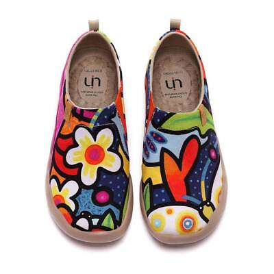#ad Women Size 5 12 UIN Slip On Shoes Canvas Comfortable Loafers quot;Secret Gardenquot;