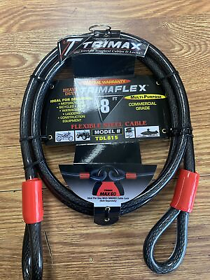 #ad Trimax Trimaflex Dual Loop Multi Use Cable 8#x27; L X 15Mm TDL815
