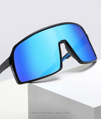 #ad Men#x27;s Sunglasses Fishing Driving Orange Mirror Single Lens Sport Comfortable