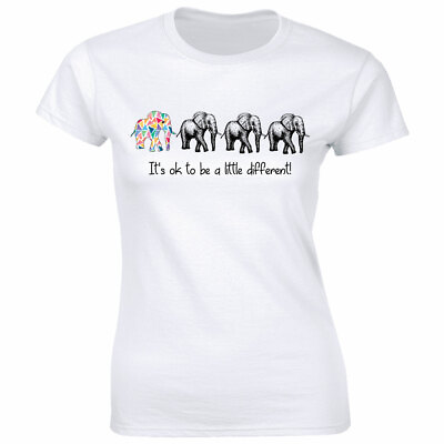 #ad It’s Ok To Be A Little Different Elephant T Shirt for Women
