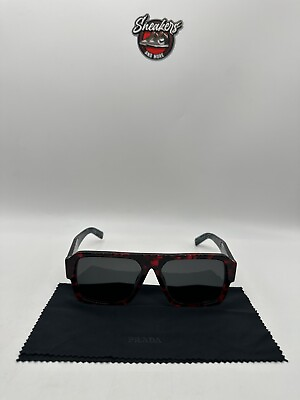 #ad PRADA 0PR 22YS 09Z5S0 Havana Tortoise Red Blue Men#x27;s 56mm Sunglasses Glasses