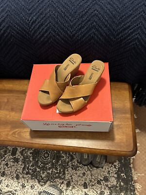 #ad Clarks Collection Leather Cross Strap Sandals Blake Sydney Tan