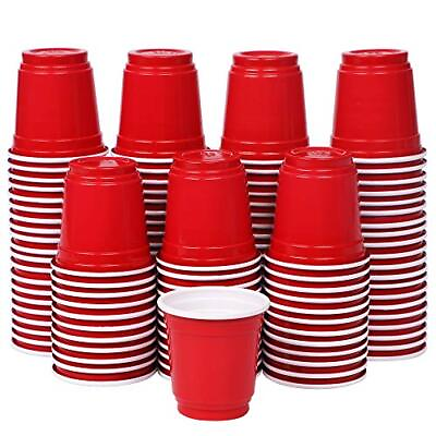 #ad Mini Disposable Shot Glasses 120 Count Red Plastic Shot Party Cups 2oz
