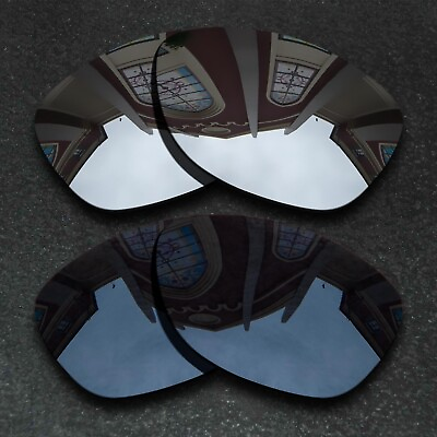 #ad Silveramp;Black Polarized Replacement Lenses For Oakley Jupiter