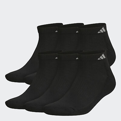 #ad adidas men Athletic Cushioned Low Cut Socks 6 Pairs
