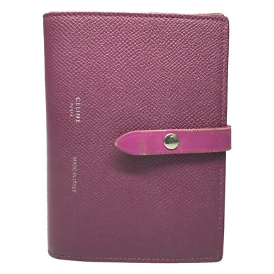 #ad Celine Bi fold Wallet Strap Ladies Purple
