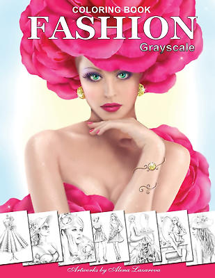 #ad FASHION Coloring Book. Grayscale: Coloring Book for Adults