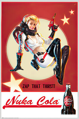 #ad Fallout 4 Gaming Poster Print Nuka Cola Girl Size: 24quot; X 36quot;