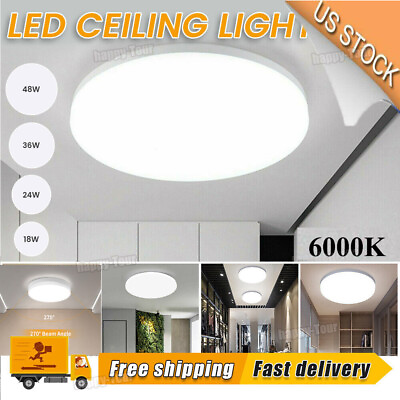 #ad 18W 50W LED Ceiling Down Light Ultra Thin Flush Mount Kitchen Lamp Home Fixture