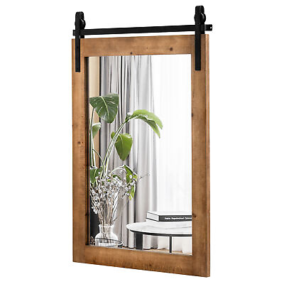 #ad 30quot; x 22quot;Rectangle High Definition Wall Mounted Mirror Vanity Mirror Brown $99.49